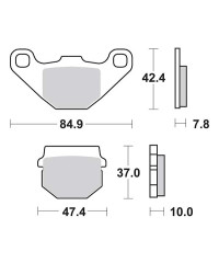 Plaquettes de frein SBS 102HF