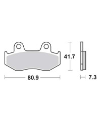 Plaquettes de frein SBS 104MS