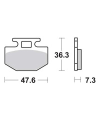 Plaquettes de frein SBS 112CT