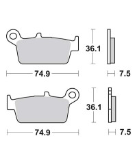 Plaquettes de frein SBS 116HF