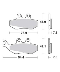 Plaquettes de frein SBS 120HF