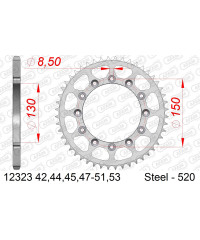 Couronne de transmission 520 AFAM acier pour YAMAHA WRF / WRR / WRX 250 2001-2011