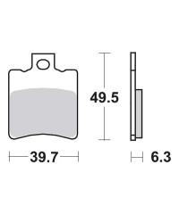 Plaquettes de frein SBS 123CT