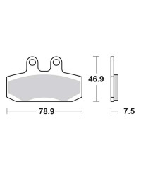 Plaquettes de frein SBS 124HF