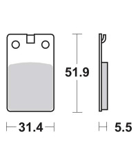 Plaquettes de frein SBS 132HF