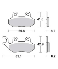 Plaquettes de frein SBS 140HF