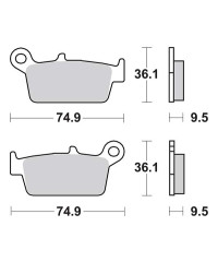 Plaquettes de frein SBS 144HF