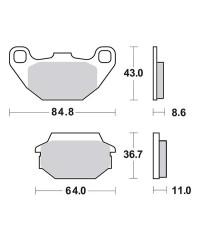 Plaquettes de frein SBS 154CT