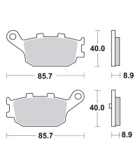 Plaquettes de frein SBS 158MS