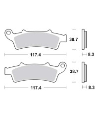 Plaquettes de frein SBS 159MS
