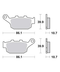 Plaquettes de frein SBS 161CT