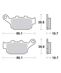 Plaquettes de frein SBS 161MS