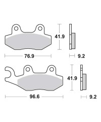 Plaquettes de frein SBS 163CT