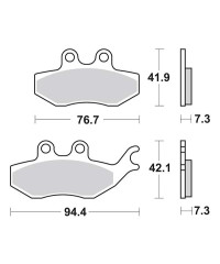 Plaquettes de frein SBS 173CT