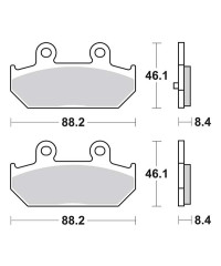Plaquettes de frein SBS 182MS