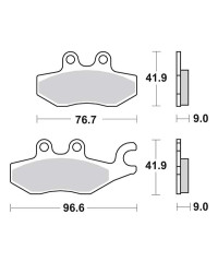 Plaquettes de frein SBS 187MS