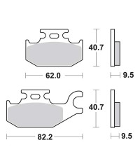 Plaquettes de frein SBS 196CT