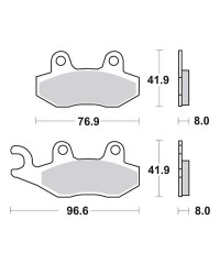 Plaquettes de frein SBS 197CT