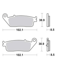 Plaquettes de frein SBS 212MS