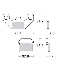 Plaquettes de frein SBS 213HF