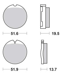 Plaquettes de frein SBS 501HF