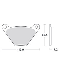 2 plaquettes de frein arrière SBS 513HF pour HARLEY FLH ANNIVERSAIRE 1200cc 1978 et +