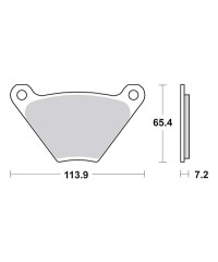 Plaquettes de frein SBS 513HF