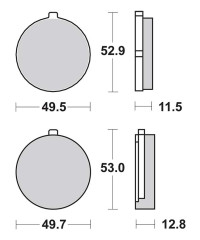Plaquettes de frein SBS 515HF