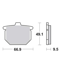 Plaquettes de frein SBS 517HF