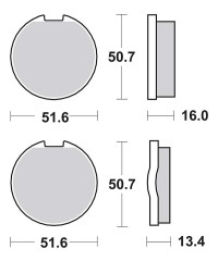 Plaquettes de frein SBS 518HF