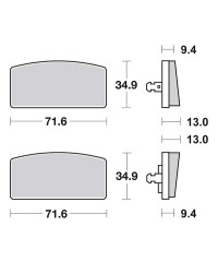 Plaquettes de frein SBS 520HF