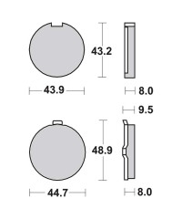 Plaquettes de frein SBS 524HF