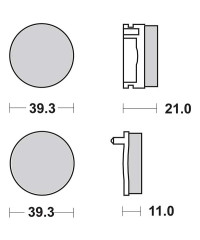 Plaquettes de frein SBS 525HF