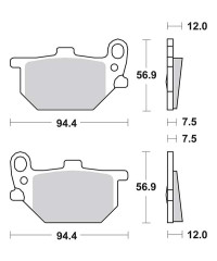 Plaquettes de frein SBS 545/528HF
