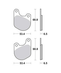 Plaquettes de frein SBS 537HHF