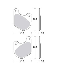 Plaquettes de frein SBS 543HF