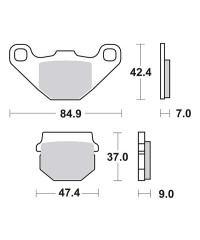Plaquettes de frein SBS 544SI