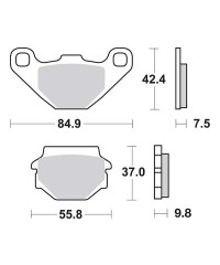 Plaquettes de frein SBS 546SI