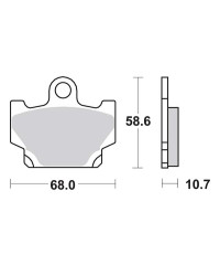 Plaquettes de frein SBS 550HF
