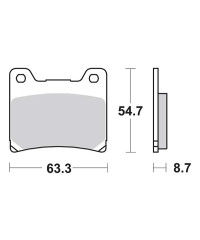 Plaquettes de frein SBS 555LS