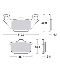 Plaquettes de frein SBS 557HF
