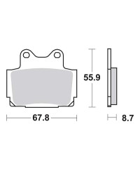 Plaquettes de frein SBS 570HF