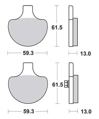 Plaquettes de frein SBS 579HHF