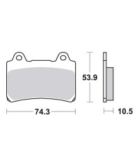 Plaquettes de frein SBS 590HF
