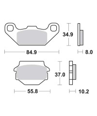 Plaquettes de frein SBS 591SI