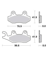 Plaquettes de frein SBS 611SI