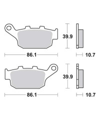 Plaquettes de frein SBS 614LS