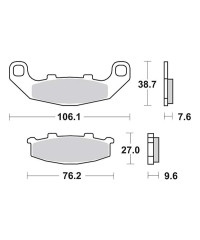 Plaquettes de frein SBS 615LS