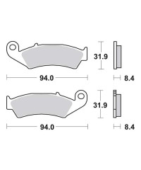 Plaquettes de frein SBS 623LS