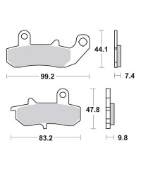 Plaquettes de frein SBS 635LS